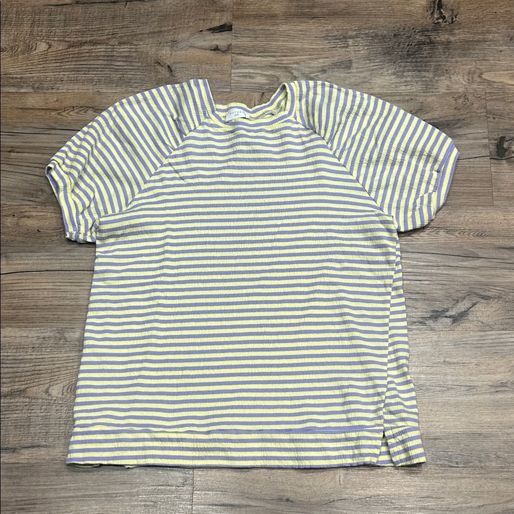 Hayden Girls Yellow and Lavender Striped Kids Tee